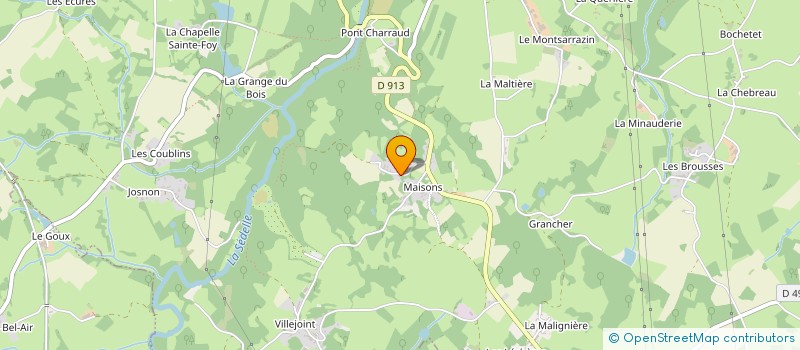 localisation de l'entreprise LA PETITE VALLEE  CROZANT