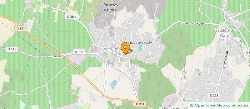 localisation de l'entreprise LA PETITE VERSOISE  VERS-PONT-DU-GARD