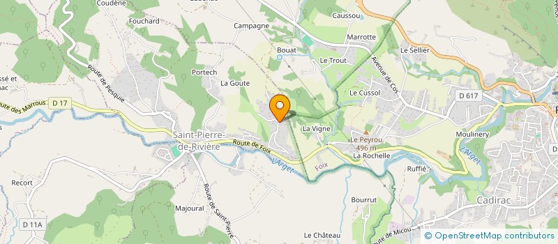 localisation de l'entreprise LA PETITE VILLAGEOISE à SAINT-PIERRE-DE-RIVIERE
