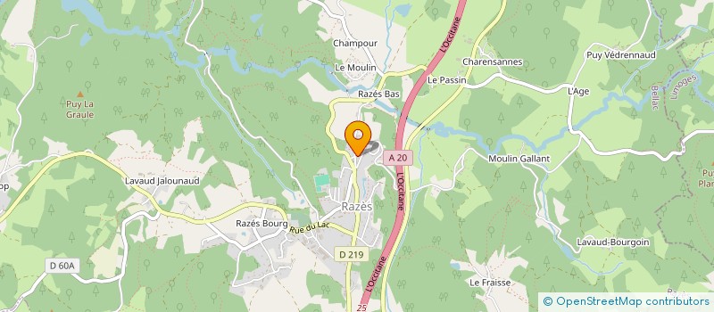 localisation de l'entreprise LA PETITE VOIE [MAISON D'ASSISTANTES MATERNELLES DE RAZES]  RAZES