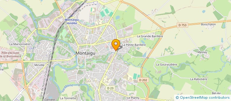 localisation de l'entreprise LA PEUPLERAIE à MONTAIGU-VENDEE