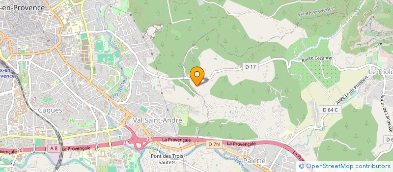 localisation de l'entreprise LA PEYRIERE  LE THOLONET