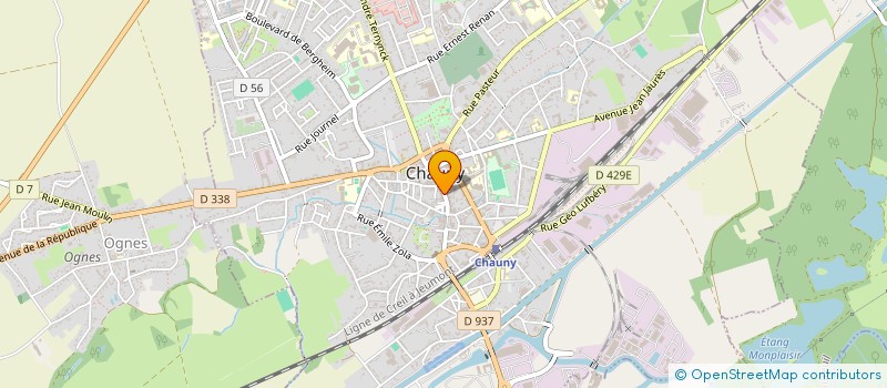 localisation de l'entreprise LA PHARMACIE DE LA REPUBLIQUE  CHAUNY