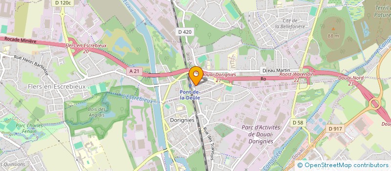 localisation de l'entreprise LA PHARMACIE DU PONT DE LA DEULE  FLERS-EN-ESCREBIEUX