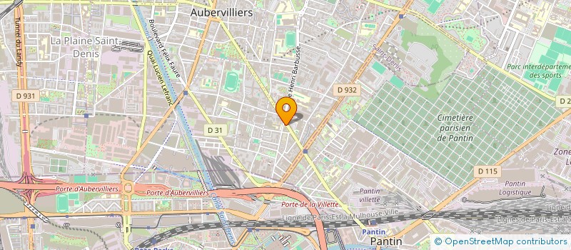 localisation de l'entreprise LA PHARMACIE MODERNE  AUBERVILLIERS