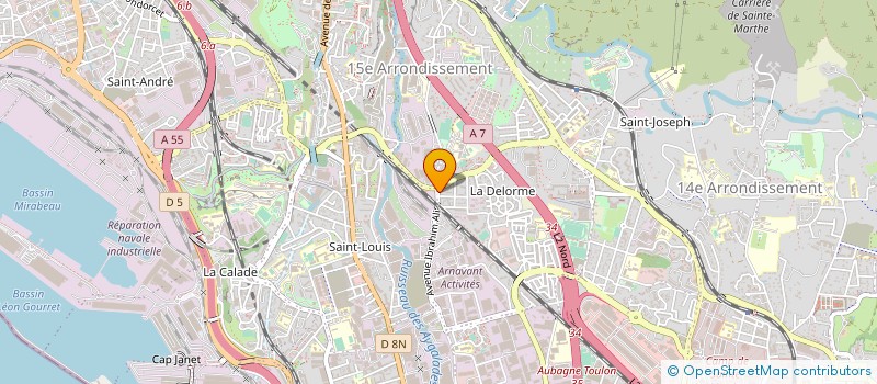 localisation de l'entreprise LA PHOCEENNE D'ECHAFAUDAGE à MARSEILLE 15EME