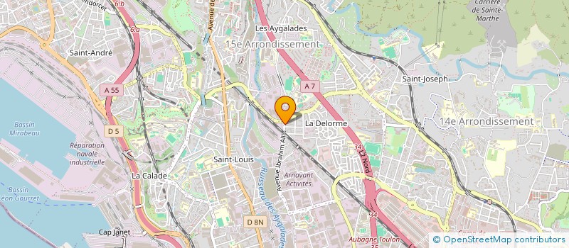 localisation de l'entreprise LA PHOCEENNE D ECHAFAUDAGE ET COMPAGNIE à MARSEILLE 15EME