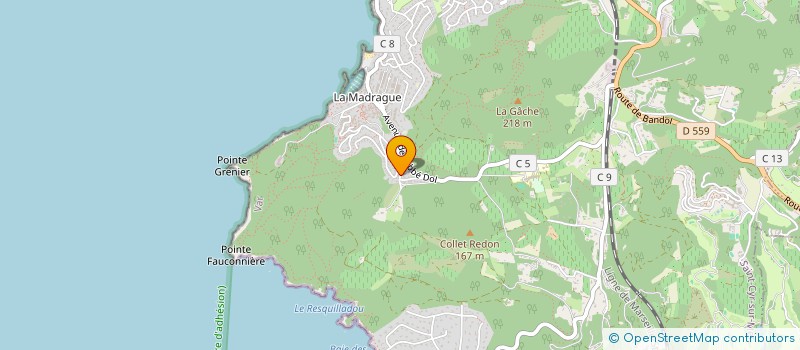 localisation de l'entreprise LA PHOCEENNE DE CLIMATISATION à SAINT-CYR-SUR-MER