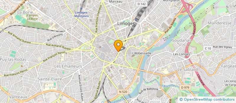 localisation de l'entreprise LA PHOTOGALERIE à LIMOGES