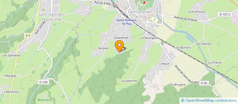 localisation de l'entreprise LA PHRATRIE  SAINT-ROMAIN-LE-PUY