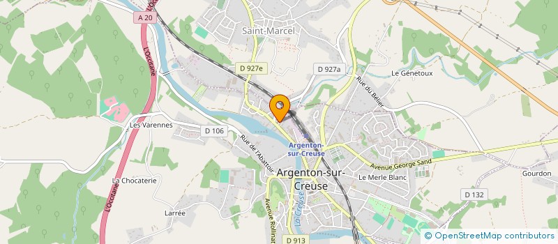 localisation de l'entreprise LA PHYSIOTHERAPIE REGION CENTRE à ARGENTON-SUR-CREUSE