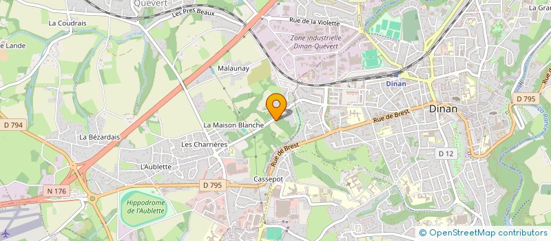 localisation de l'entreprise LA PHYSIOTHERAPIE REGION OUEST à QUEVERT