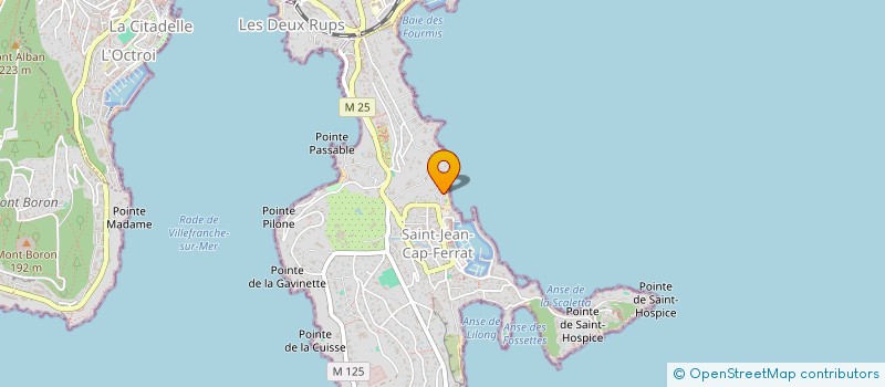 localisation de l'entreprise LA PICCOLINA à VILLEFRANCHE SUR MER
