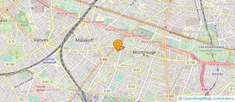 localisation de l'entreprise LA PIE à MONTROUGE