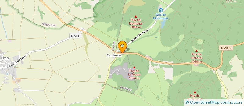 localisation de l'entreprise LA PIE FOLLE  AURIERES