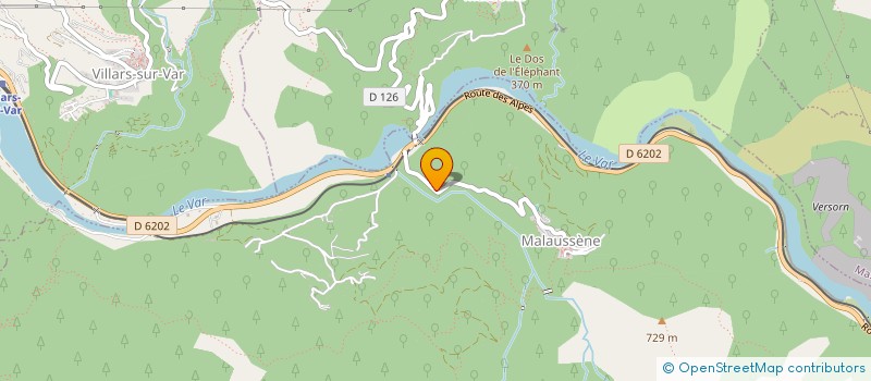 localisation de l'entreprise LA PIERIDE DU CHOU  MALAUSSENE