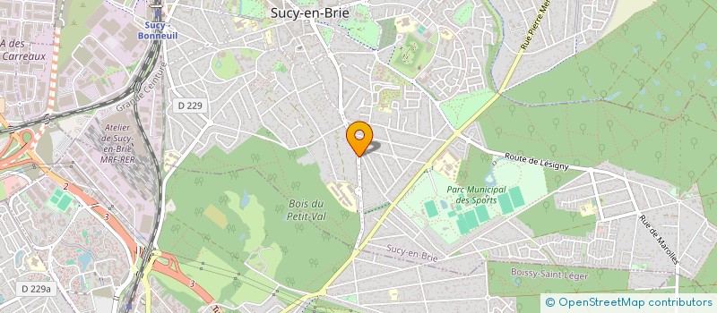 localisation de l'entreprise LA PIERRADE  SUCY-EN-BRIE