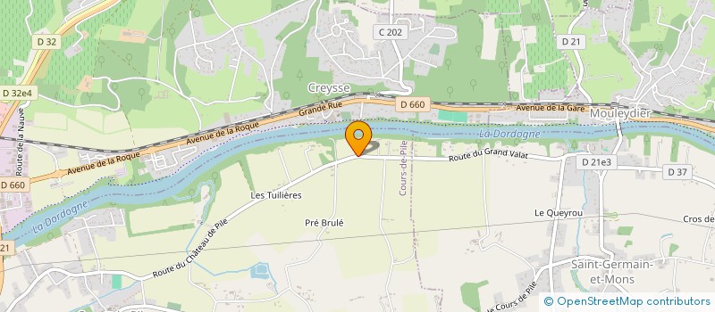 localisation de l'entreprise LA PIERRE  COURS-DE-PILE