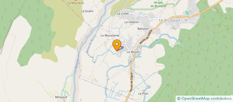 localisation de l'entreprise LA PIERRE A L'EDIFICE à LE BRUSQUET