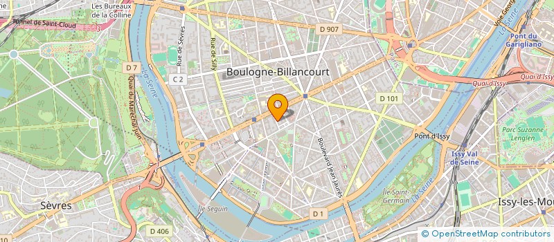 localisation de l'entreprise LA PIERRE ANGULAIRE à BOULOGNE-BILLANCOURT