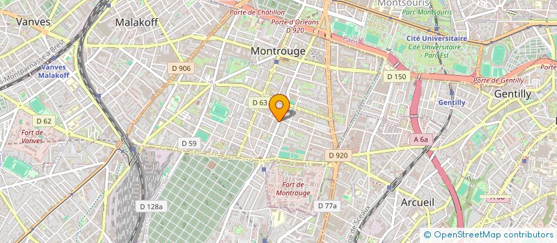 localisation de l'entreprise LA PIERRE ANGULAIRE  MONTROUGE