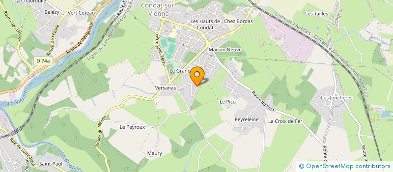 localisation de l'entreprise LA PIERRE AU VENT  CONDAT-SUR-VIENNE