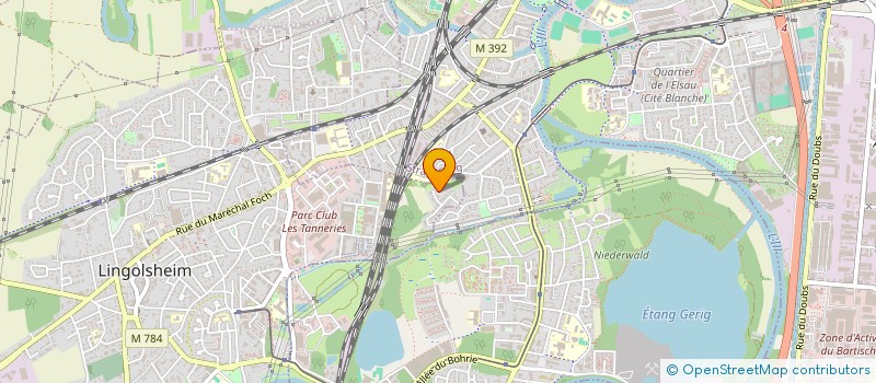 localisation de l'entreprise LA PIERRE AZUR  LINGOLSHEIM