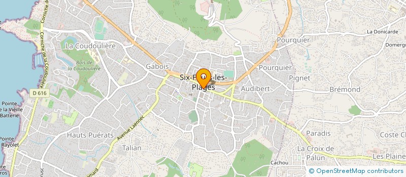 localisation de l'entreprise LA PIERRE BLANCHE à SIX-FOURS-LES-PLAGES