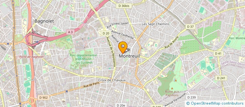 localisation de l'entreprise LA PIERRE BLANCHE à MONTREUIL