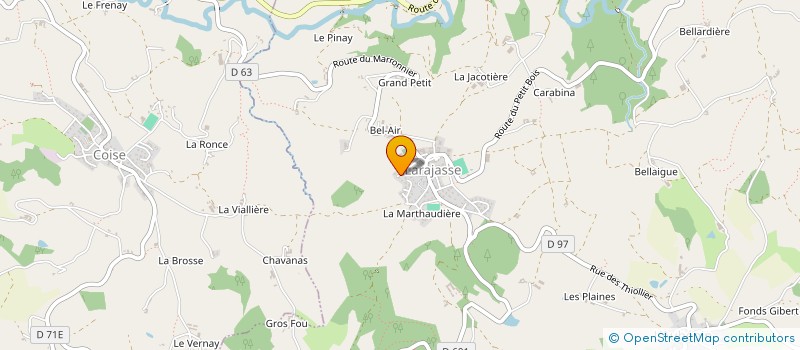 localisation de l'entreprise LA PIERRE BLANCHE à LARAJASSE