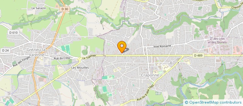 localisation de l'entreprise LA PIERRE BLANCHE N46  CRAPONNE