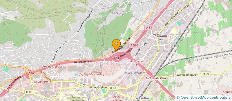 localisation de l'entreprise LA PIERRE D'AZUR  LA GARDE