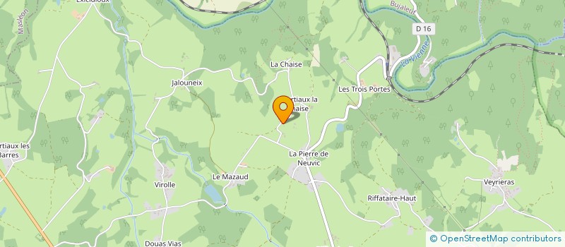 localisation de l'entreprise LA PIERRE D'ETERNITE à NEUVIC-ENTIER