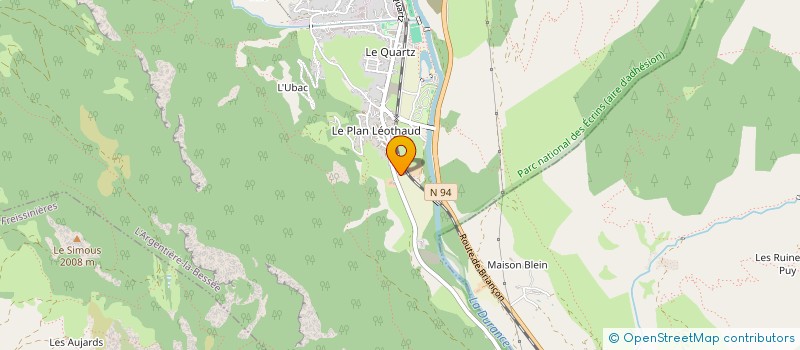 localisation de l'entreprise LA PIERRE D'ORAN à L'ARGENTIERE-LA-BESSEE