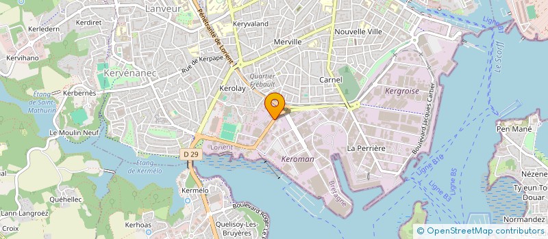 localisation de l'entreprise LA PIERRE D'ORGE  LORIENT