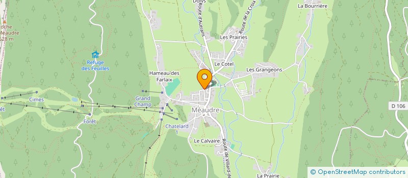 localisation de l'entreprise LA PIERRE DE L'EAU  AUTRANS-MEAUDRE EN VERCORS