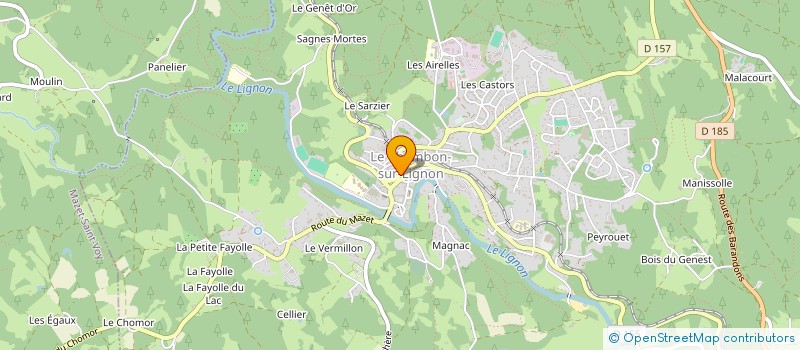 localisation de l'entreprise LA PIERRE DE LUNE  LE CHAMBON-SUR-LIGNON