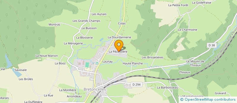 localisation de l'entreprise LA PIERRE DE TEAR à BRETONCELLES