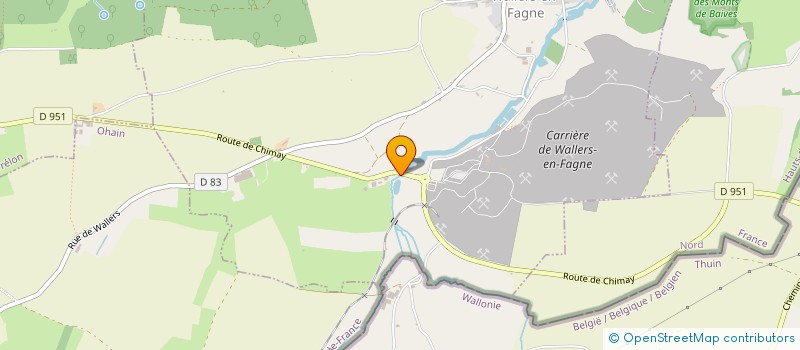 localisation de l'entreprise LA PIERRE DES FAGNES à WALLERS-EN-FAGNE
