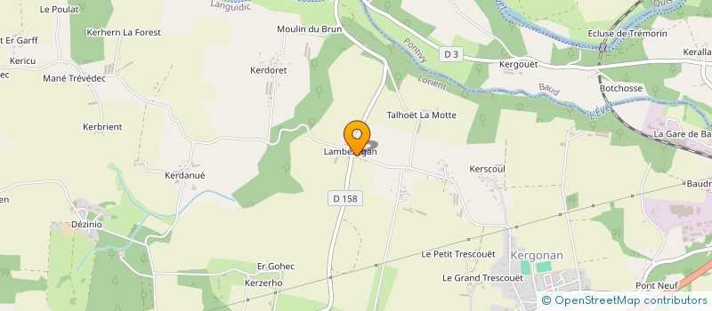 localisation de l'entreprise LA PIERRE DOREE  LANGUIDIC