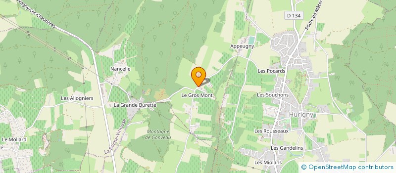 localisation de l'entreprise LA PIERRE DU GROS MONT à LA ROCHE-VINEUSE