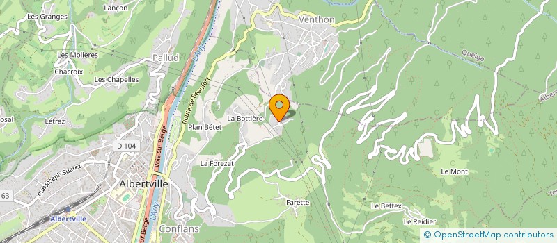 localisation de l'entreprise LA PIERRE HELENE  ALBERTVILLE