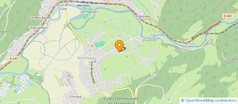 localisation de l'entreprise LA PIERRE JAUNE  MONTLEBON