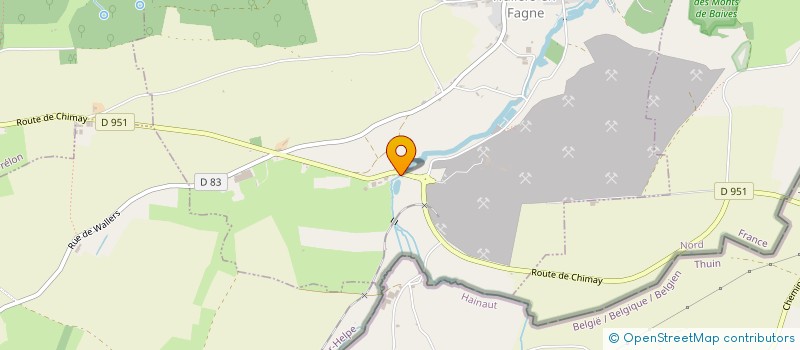 localisation de l'entreprise LA PIERRE PAR A + B à WALLERS-EN-FAGNE
