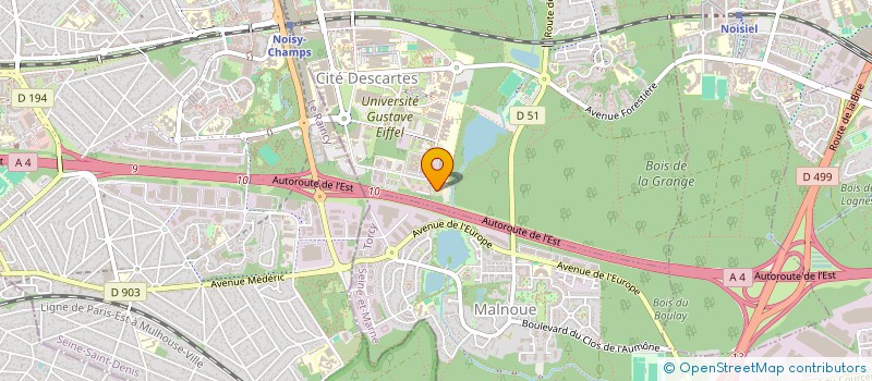 localisation de l'entreprise LA PIERRE PLANTEE  CHAMPS-SUR-MARNE