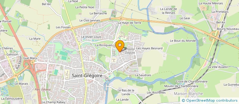 localisation de l'entreprise LA PIERRE ROSE  SAINT-GREGOIRE