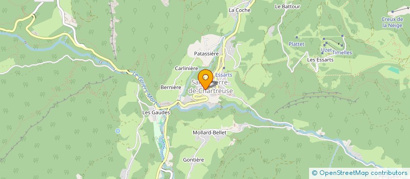localisation de l'entreprise LA PIERRE VERTE  SAINT-PIERRE-DE-CHARTREUSE