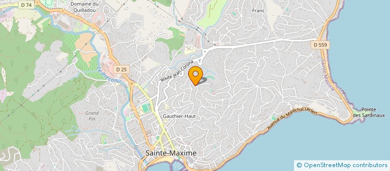 localisation de l'entreprise LA PIGNATELLE à SAINTE-MAXIME