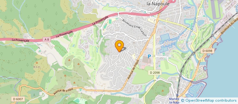 localisation de l'entreprise LA PIGNEIREDO à MANDELIEU-LA-NAPOULE