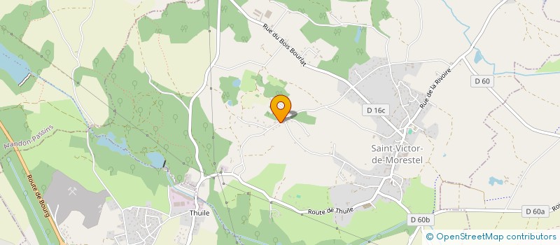 localisation de l'entreprise LA PIJOLIERE  SAINT-VICTOR-DE-MORESTEL